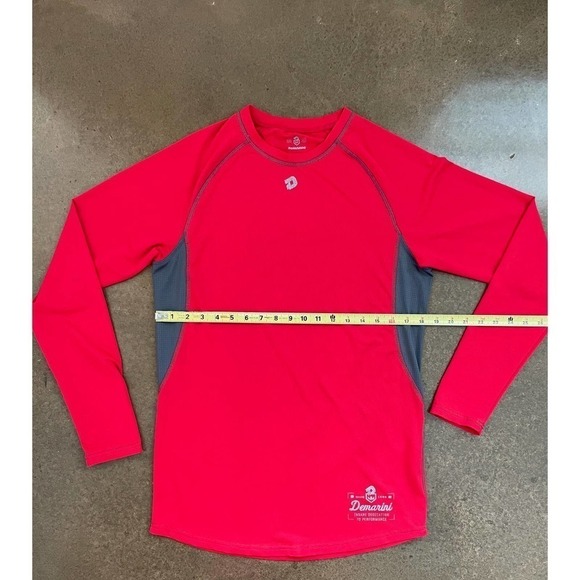 Demarini Baseball Game Day Long Sleeve Shirt Red Gray - Small - Picture 2 of 6